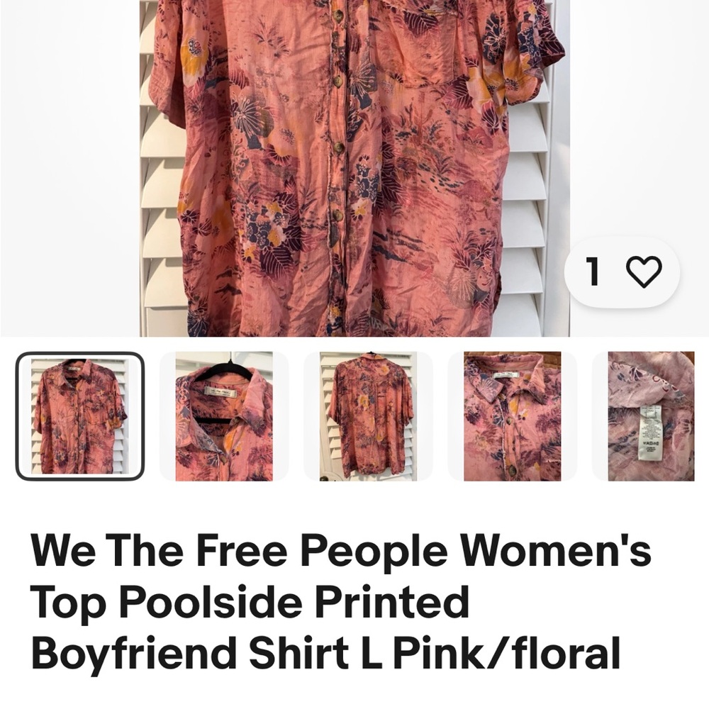 We The Free Women's Pink Floral Top